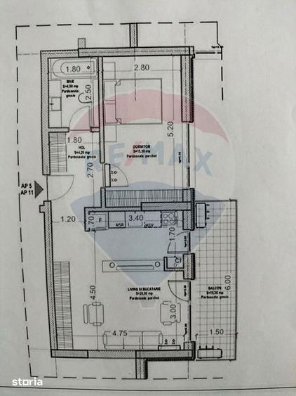 Apartament cu 2 camere decomandat în Dacia