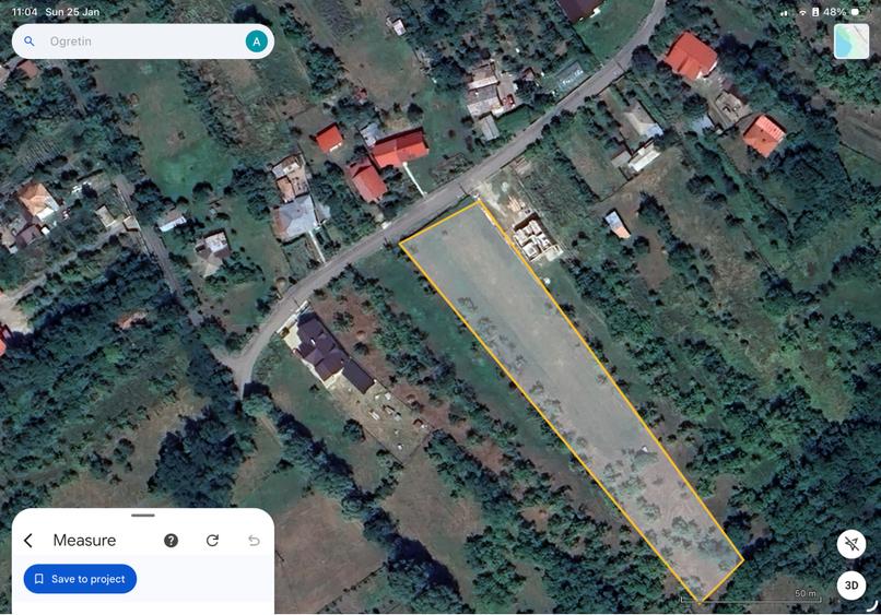 Teren intravilan de 4149 mp, în Ogretin