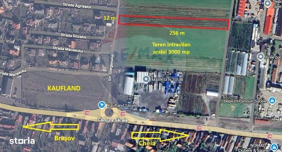 Teren intravilan, 3000 mp, langa Kaufland Sacele - 1