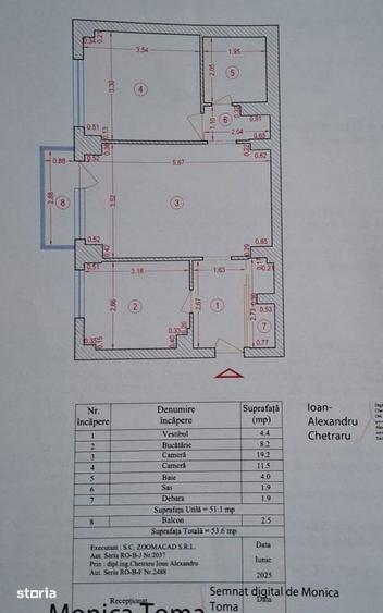 Apartament cu 2 camere, mobilat în Obor