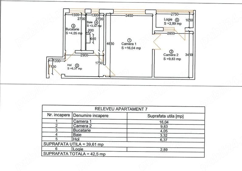 Apartament cu 2 camere semidecomandat în Girocului