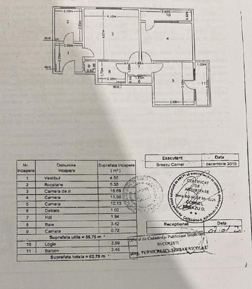 Apartament cu 3 camere semidecomandat, mobilat în Grivița