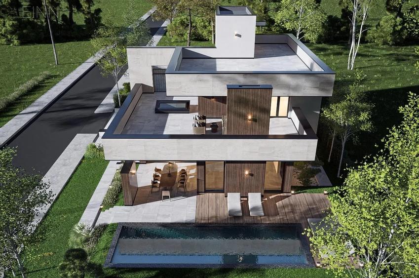 Casă individuală cu 5 camere decomandat cu Piscina în Pipera