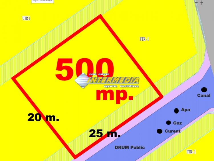 Teren Construcții intravilan de 500 mp, în Cetate