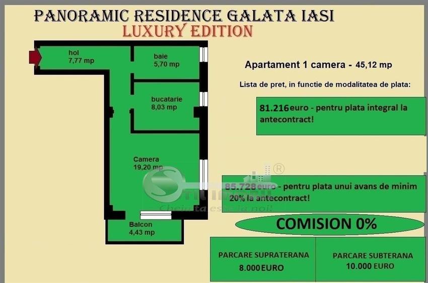 Garsonieră decomandată în Galata