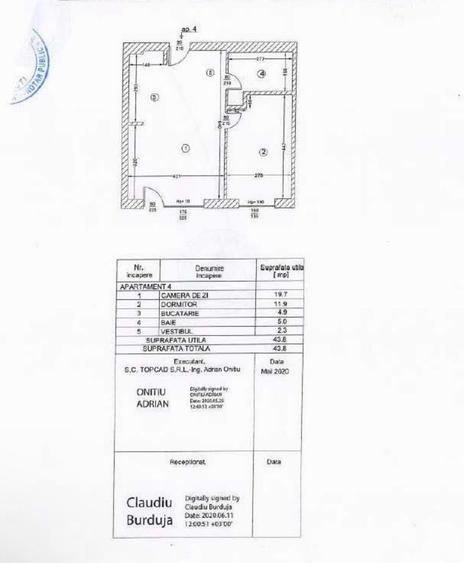 Apartament cu 2 camere semidecomandat în Pipera