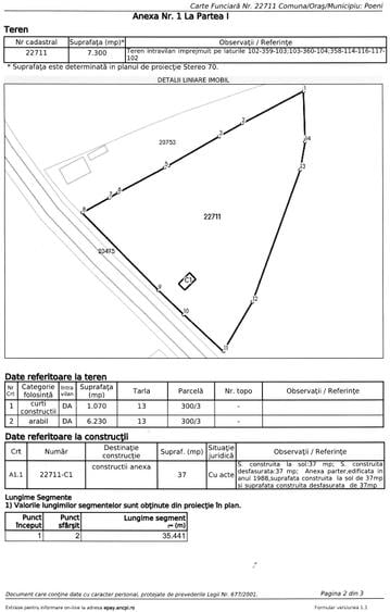 Teren Construcții intravilan de 7300 mp, în Cătunu