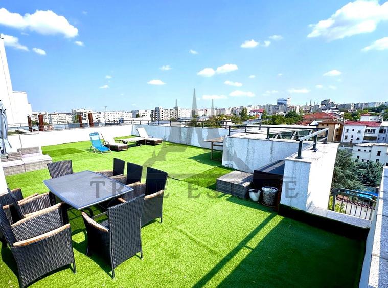 Penthouse cu 3 camere decomandat, mobilat în Matei Voievod