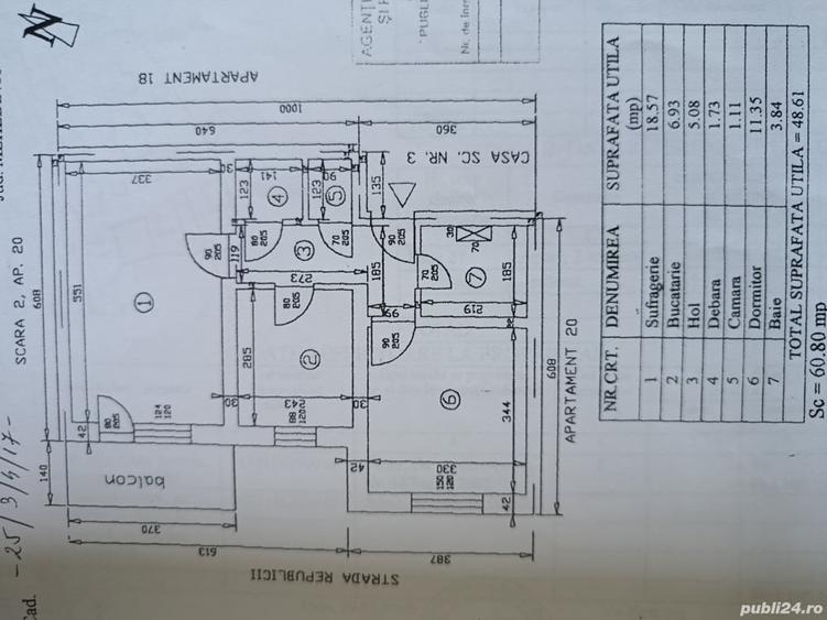 Apartament cu 2 camere în Baia de Aramă