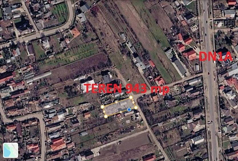 Teren de 943 mp, în Crevedia