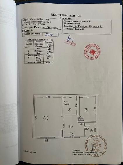 Casă individuală cu 5 camere cu Canalizare în Bucureștii Noi