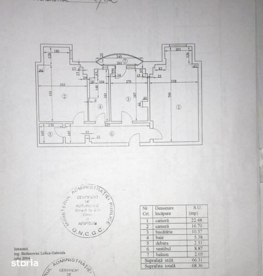 Apartament cu 2 camere în Centrul Civic