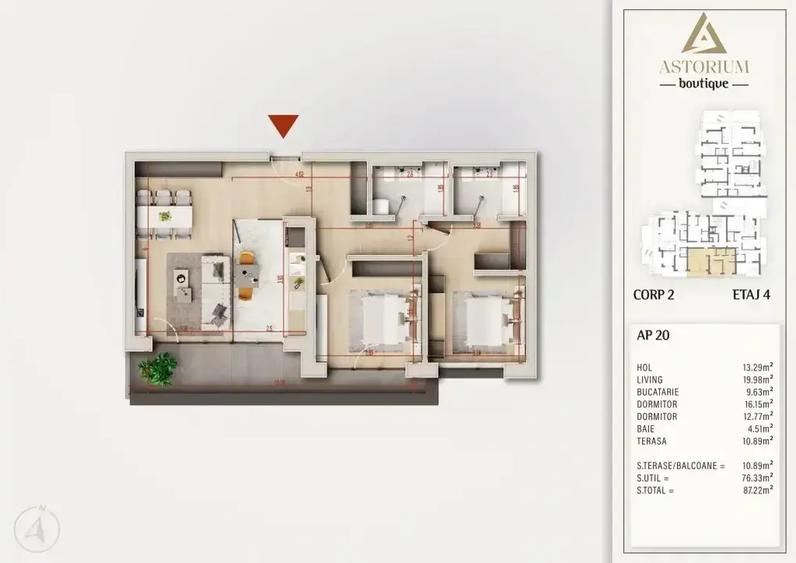 Apartament cu 3 camere decomandat în Theodor Pallady