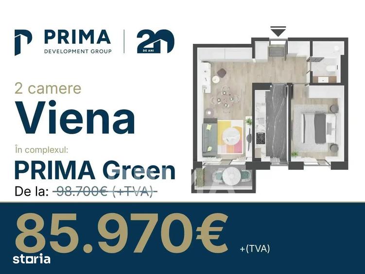 PRIMA Green P5 | 2 camere, bucatarie separata, faza de construc?ie - 17