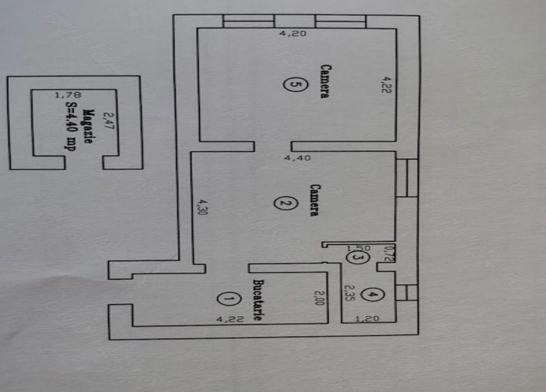 Apartament cu 2 camere semidecomandat, mobilat în Bucovina