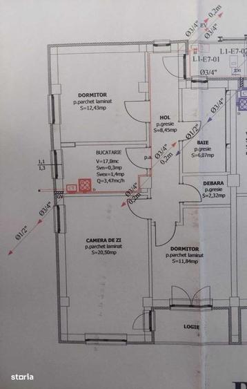 Apartament cu 3 camere în Central
