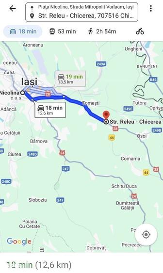 Teren Chicirea (Tomesti) 1.219 mp, 20 euro/mp ( 25.000 ) - 2