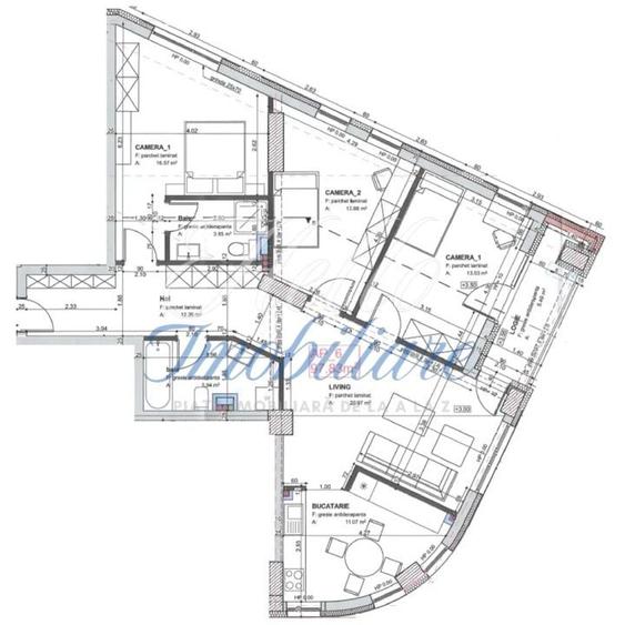 Apartament cu 4 camere în Mărăști