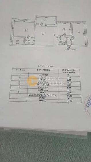 Apartament cu 3 camere semidecomandat în Copou