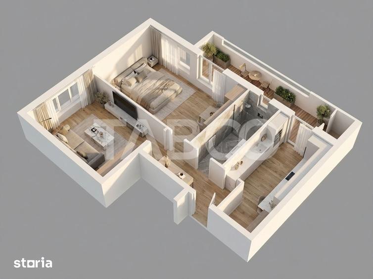 Apartament decomandat de vanzare 2 camere plus gradina Doamna Stanca - 3