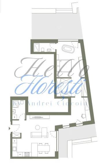 Apartament 2 camere 74.8 si 2 terase in Hexagon - 1