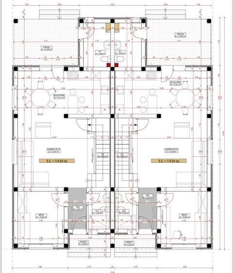 Duplex cu 4 camere cu Canalizare în Moșnița Veche