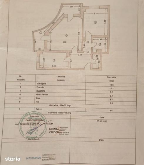 Apartament cu 2 camere decomandat, mobilat în Far