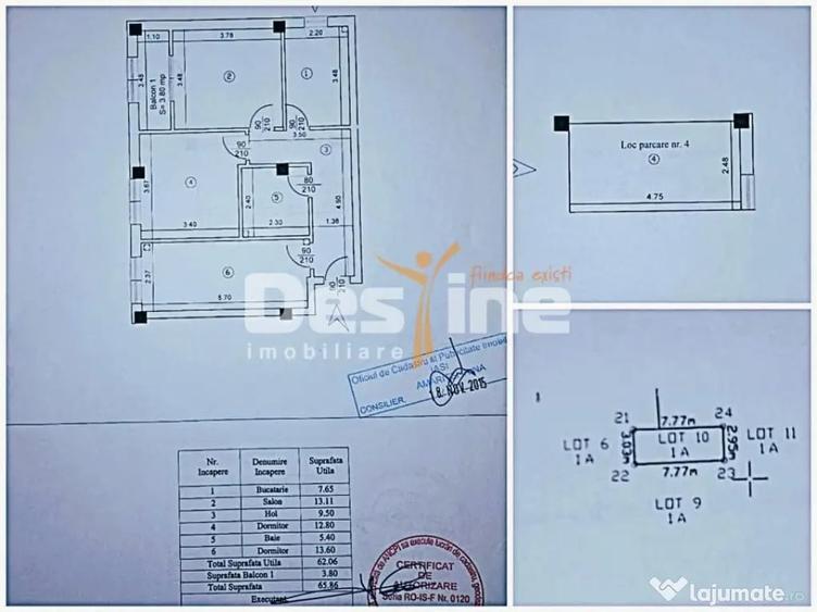 Apartament cu 3 camere decomandat în Lunca Cetățuii