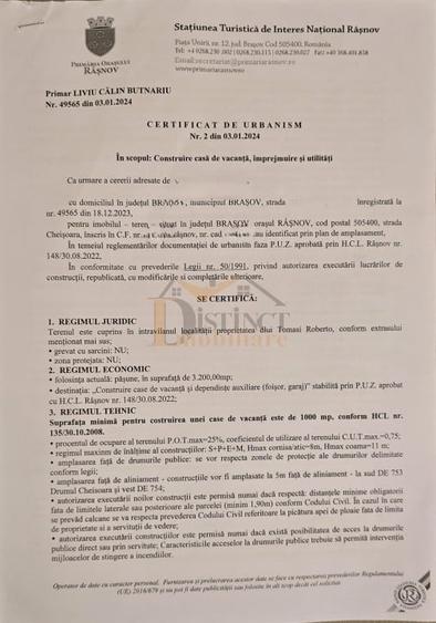 Teren agricol intravilan de 3200 mp, în Cheile Râșnoavei