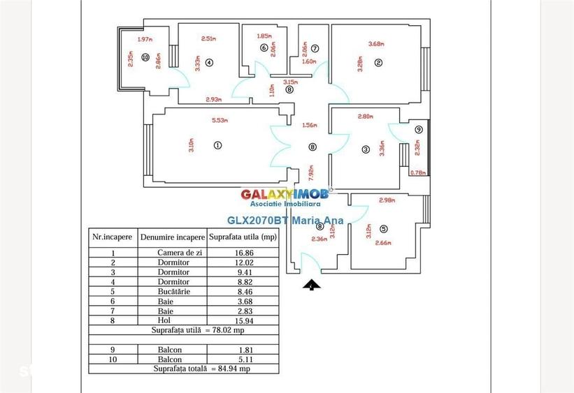 Apartament cu 4 camere decomandat în Ultracentral