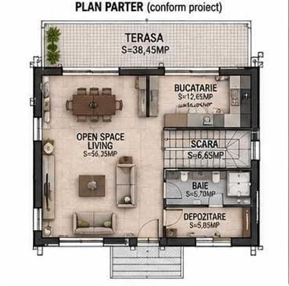 Casă cu 4 camere în Central