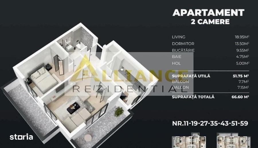 2 CAMERE | 2 minute de Metrou Berceni | Comision 0 % - 5