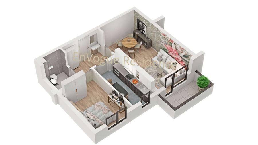 Apartament cu 2 camere decomandat în Militari