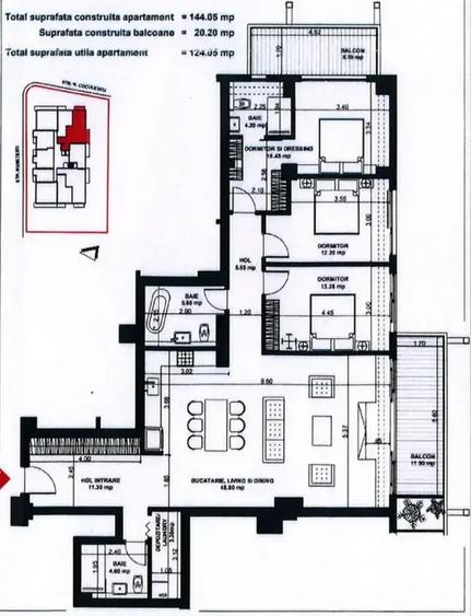 Apartament cu 4 camere decomandat în Aviației