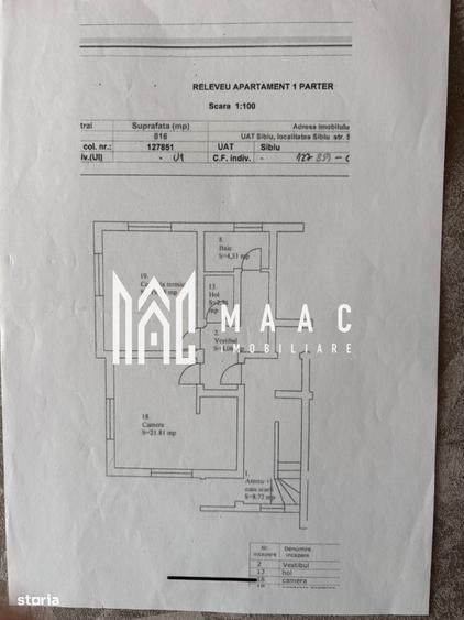 Apartament cu 2 camere în Turnișor