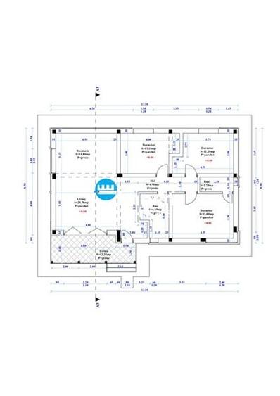 Casă individuală cu 4 camere cu Canalizare în Aroneanu