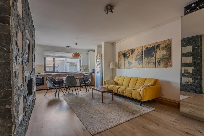 Apartament cu 2 camere semidecomandat, mobilat în Băneasa