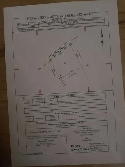 Teren de 1739 mp, în Exterior Vest