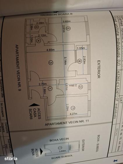 Apartament cu 3 camere semidecomandat în Cornișa