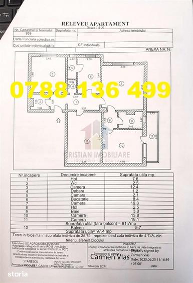 Apartament cu 4 camere decomandat în Buzaului
