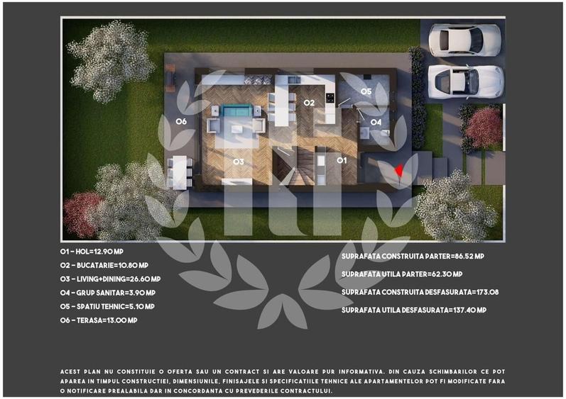 Casă cu 4 camere în Tunari