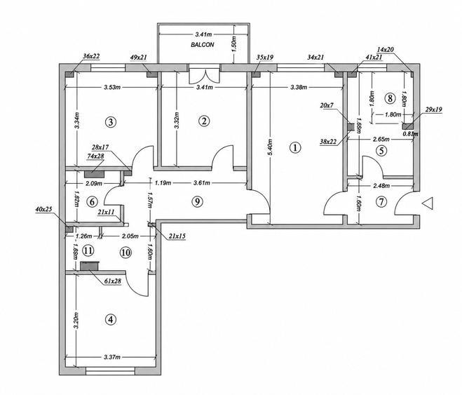 Apartament cu 4 camere decomandat în Tineretului