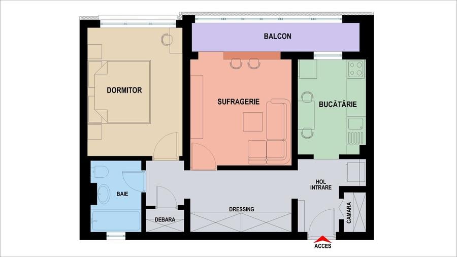 Proprietar, inchiriez apartament 2 camere, Camil Ressu - 5