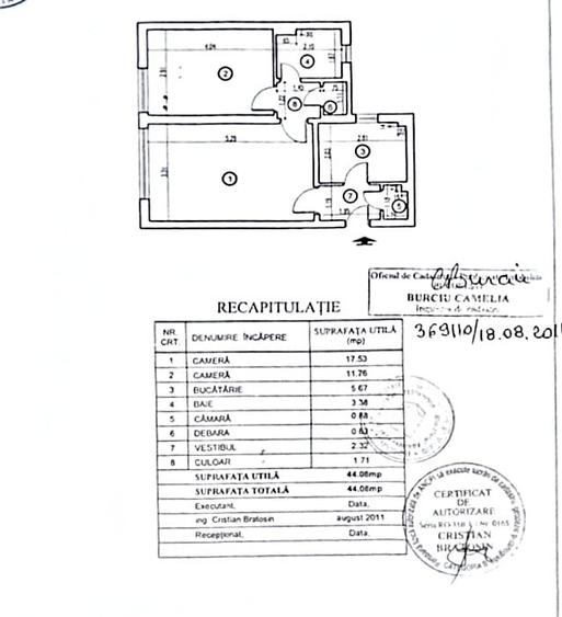 Apartament cu 2 camere semidecomandat în Titan