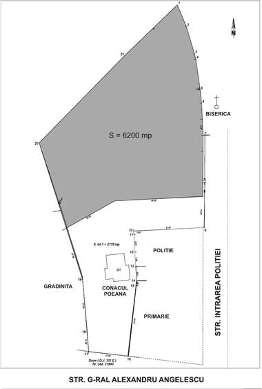 Teren Construcții intravilan de 6200 mp, în Poienarii Burchii