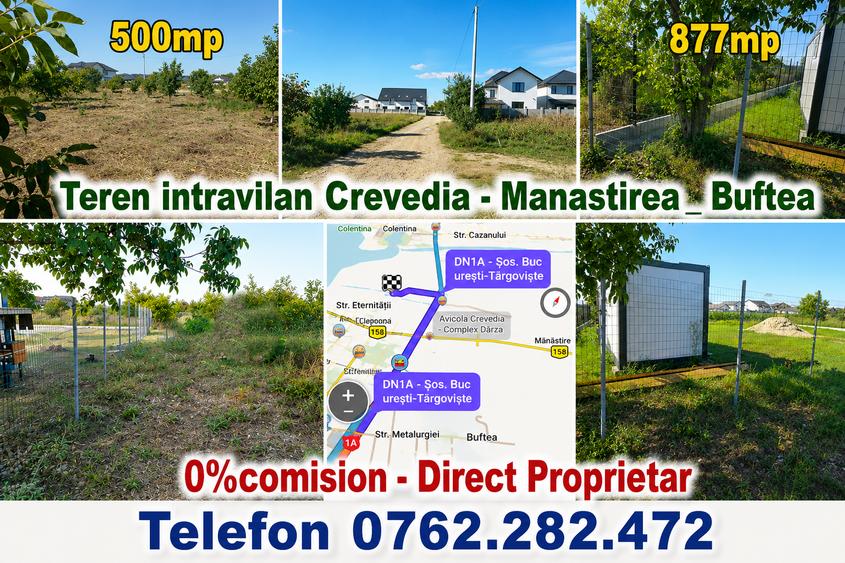 Teren Construcții intravilan de 580 mp, în Mânăstirea