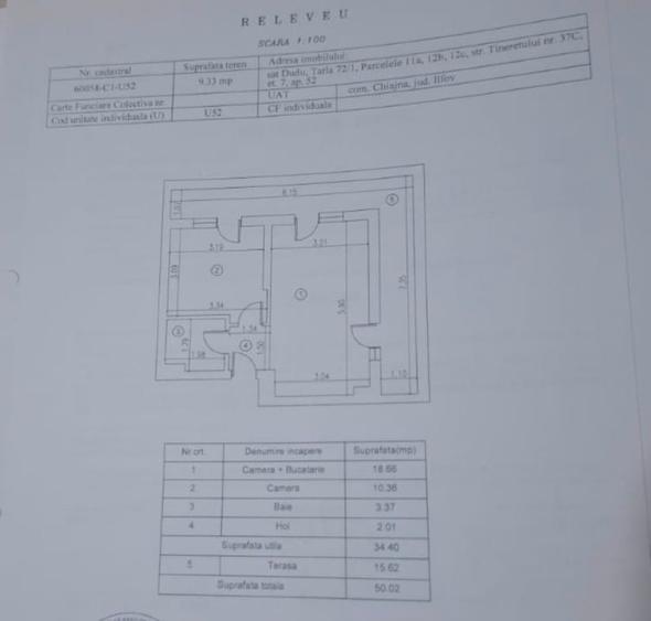 Apartament cu 2 camere decomandat în Chiajna