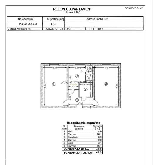Apartament cu 2 camere decomandat în Cișmigiu