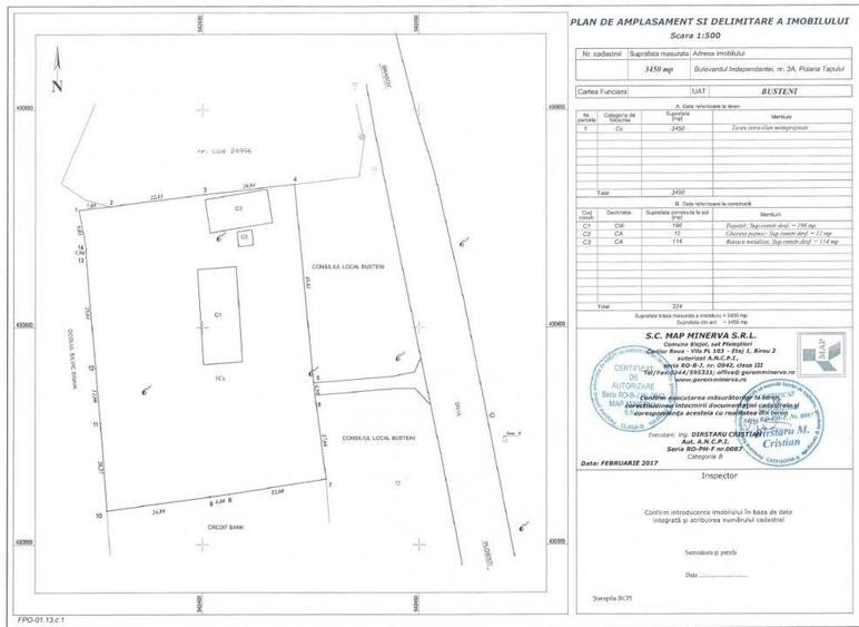 Teren Construcții intravilan de 3450 mp, în Poiana Țapului