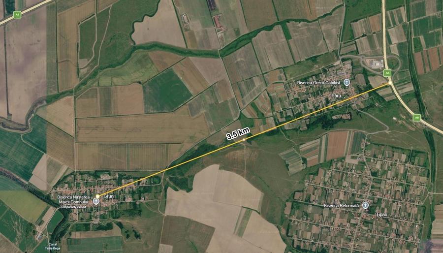 Teren intravilan de 1500 mp, în Gruni